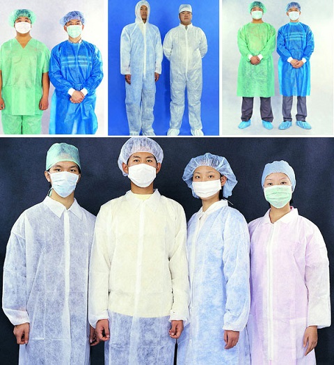 Anti vestidos médicos estáticos do isolamento, CE descartável amarelo das combinações habilitado