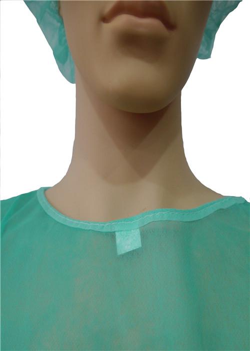 Vestido cirúrgico verde descartável impermeável não estéril para a clínica/dental