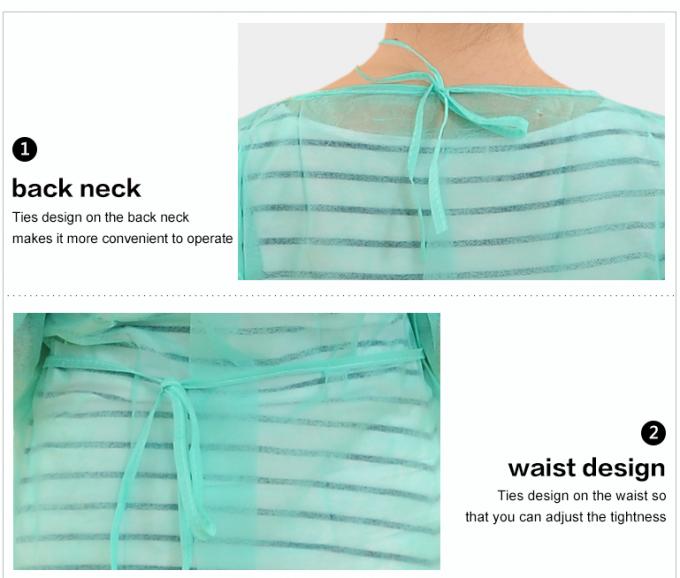 Vestido nÃ£o tecido do isolamento do uso do preÃ§o de fÃ¡brica Ãºnico com punho feito malha