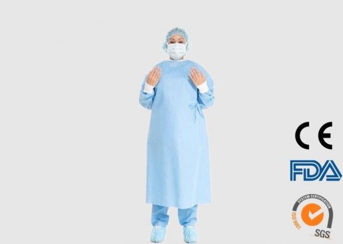 Médico descartável da prova da poeira esfrega, vestidos dentais descartáveis do anti sangue