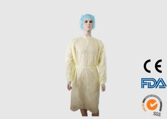Vestuários médicos descartáveis não tóxicos, aventais plásticos descartáveis para visitantes do hospital