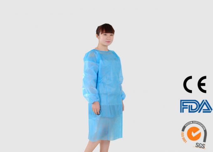 Vestido cirúrgico descartável de cor verde COM material revestido do PE dos PP
